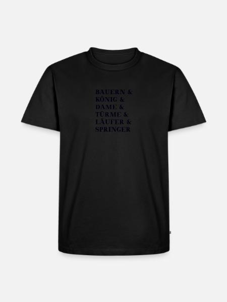 Schach Schachfiguren Geschenkidee - Männer Premium Bio T-Shirt - Schwarz
