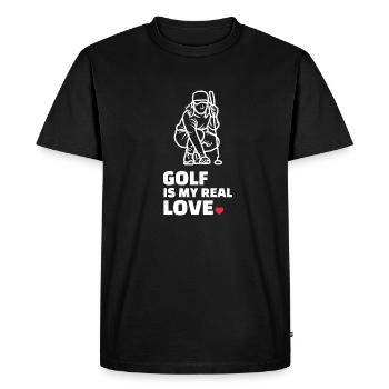 I love golf - Men's Premium Organic T-Shirt - black - Front - Nico (187cm)