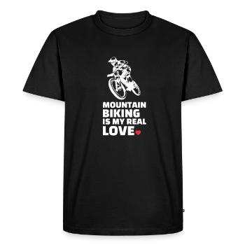 J’adore le VTT - T-shirt Premium bio Homme - noir - Devant - Nico (187cm)