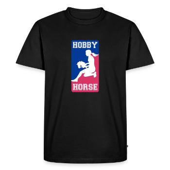 Cheval de loisir - Cheval de loisir - Équitation - Cadeau - T-shirt Premium bio Homme - noir - Devant - Nico (187cm)