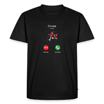 appel du cross - T-shirt Premium bio Homme - noir - Devant - Nico (187cm)