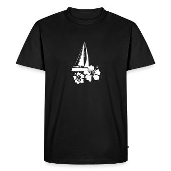 Voilier caraïbes - T-shirt Premium bio Homme - noir - Devant - Nico (187cm)