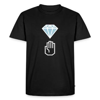 Diamond hands - Men's Premium Organic T-Shirt - black - Front - Nico (187cm)
