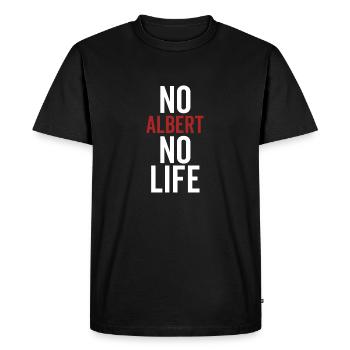 Pas d’Albert, pas de vie - T-shirt Premium bio Homme - noir - Devant - Nico (187cm)