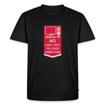 not fix your computer - Men's Premium Organic T-Shirt - black - Front - Nico (187cm)