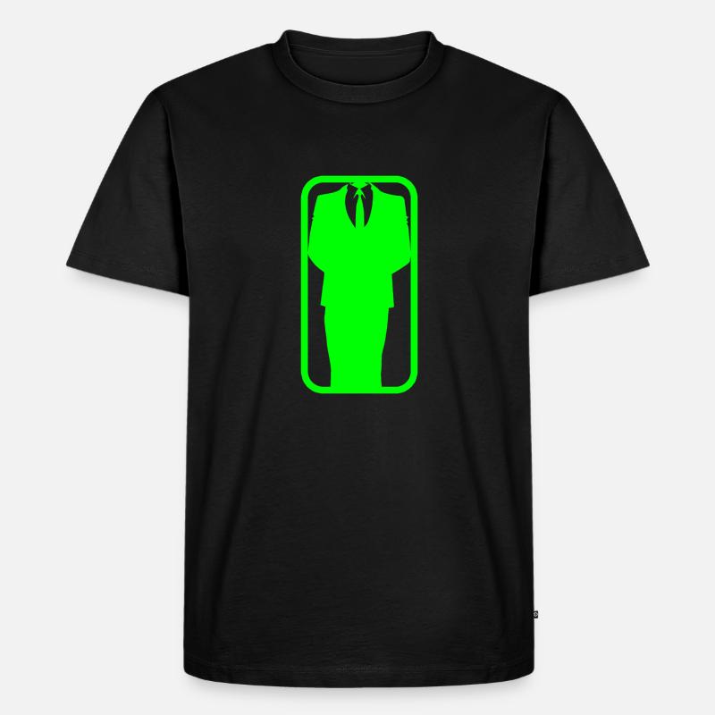 geschäftsmann - Männer Premium Bio T-Shirt - Schwarz