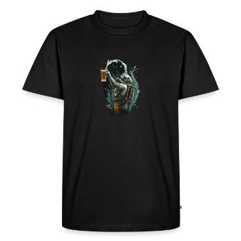 Cool Divers with Beer Illustration - Men's Premium Organic T-Shirt - black - Front - Nico (187cm)