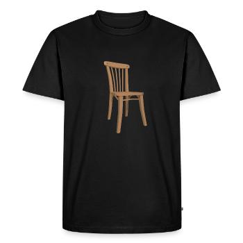 Illustration de la chaise - T-shirt Premium bio Homme - noir - Devant - Nico (187cm)