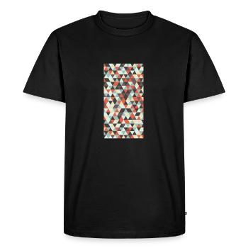 Triangle pattern - Men's Premium Organic T-Shirt - black - Front - Nico (187cm)