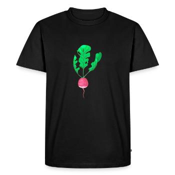 Navet aux herbes Navet blanc Navet aux légumes - T-shirt Premium bio Homme - noir - Devant - Nico (187cm)