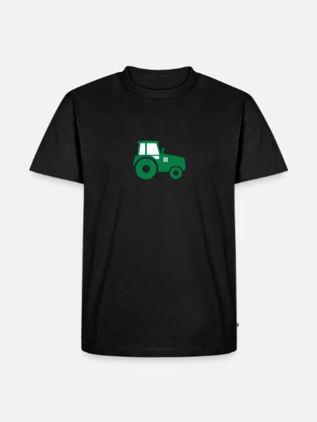 Traktor - Männer Premium Bio T-Shirt - Schwarz