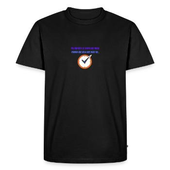 Peu importe le temps qui passe pourvu que cela soi - T-shirt Premium bio Homme - noir - Devant - Nico (187cm)