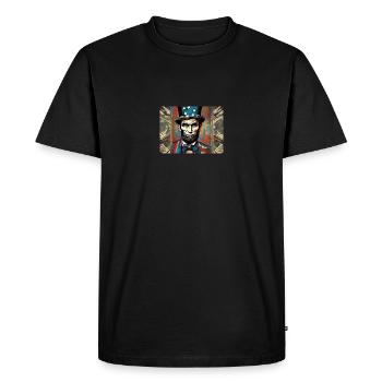 PRÉSIDENT LINCOLN - T-shirt Premium bio Homme - noir - Devant - Nico (187cm)