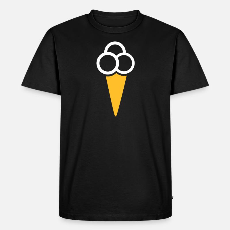 Eis - Männer Premium Bio T-Shirt - Schwarz