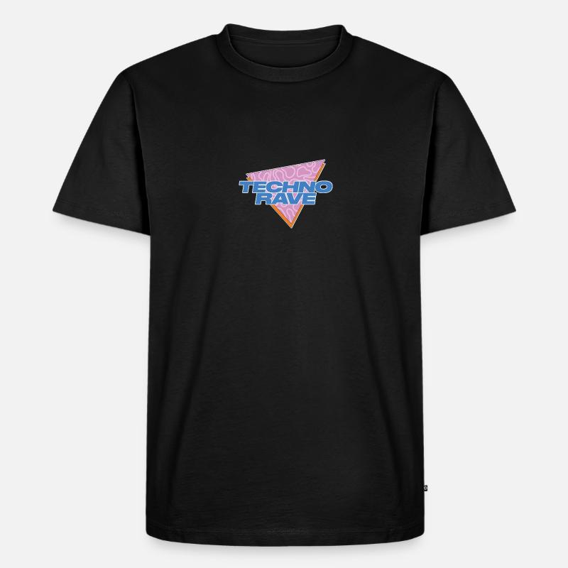 TECHNO RAVE - Männer Premium Bio T-Shirt - Schwarz