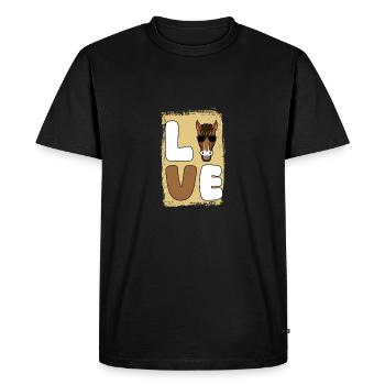 Monter à cheval - T-shirt Premium bio Homme - noir - Devant - Nico (187cm)