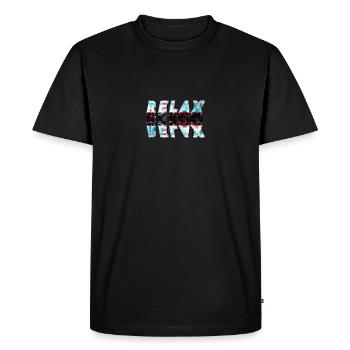 Relax - T-shirt Premium bio Homme - noir - Devant - Nico (187cm)