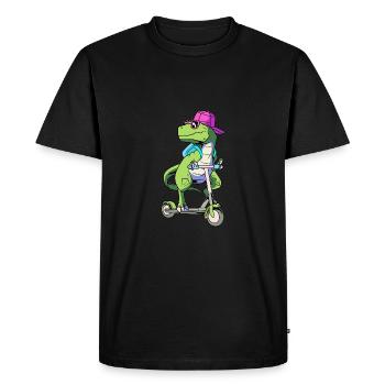 Scooter Roller - Men's Premium Organic T-Shirt - black - Front - Nico (187cm)