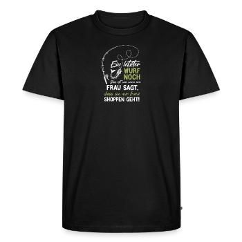 Ein letzter Wurf noch - Männer Premium Bio T-Shirt - Schwarz - Vorne - Nico (187cm)