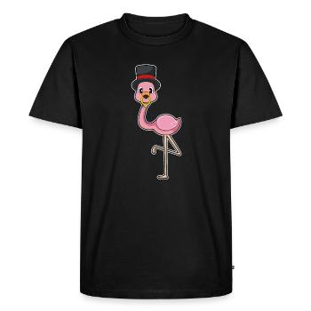 Bague de mariage du marié flamant rose - T-shirt Premium bio Homme - noir - Devant - Nico (187cm)
