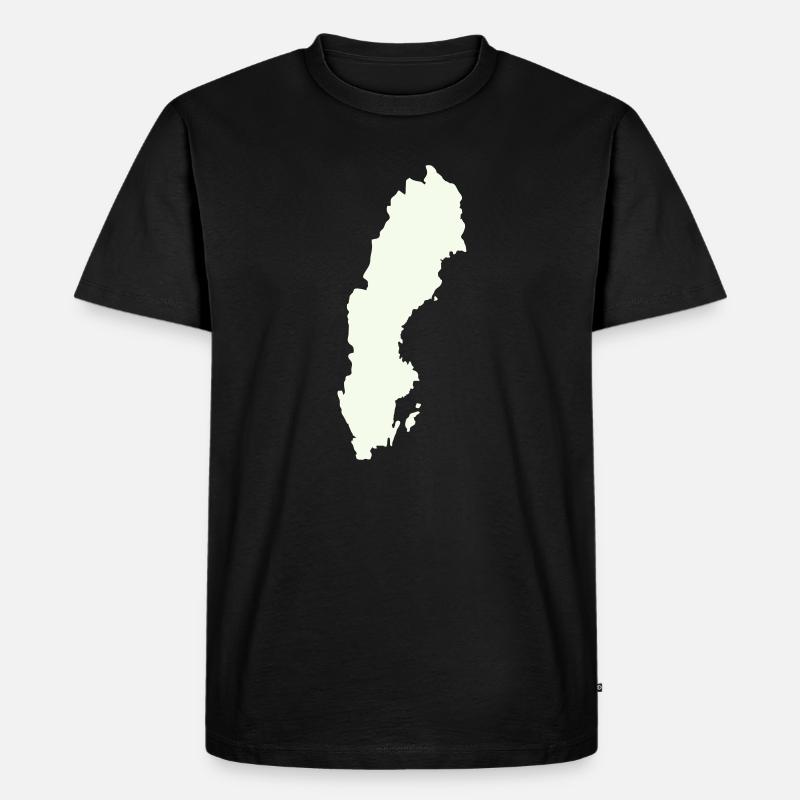 Schweden Silhouette Print - Männer Premium Bio T-Shirt - Schwarz