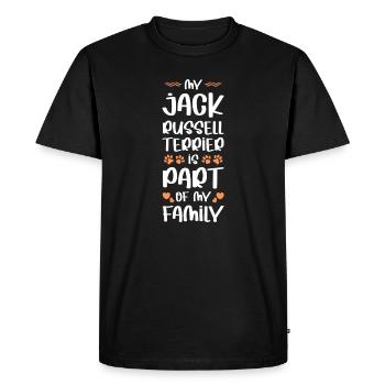 Ma famille Jack Russell - T-shirt Premium bio Homme - noir - Devant - Nico (187cm)