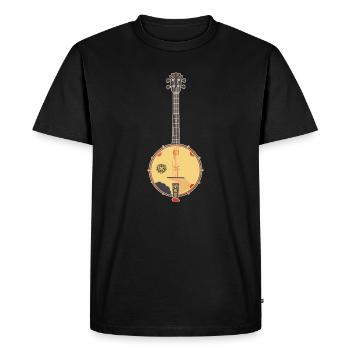 Graphiques Banjo - T-shirt Premium bio Homme - noir - Devant - Nico (187cm)