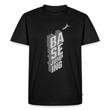 Basejumping - chute libre - T-shirt Premium bio Homme - noir - Devant - Nico (187cm)