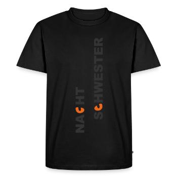 Yeux de chat (édition soeur) - T-shirt Premium bio Homme - noir - Devant - Nico (187cm)
