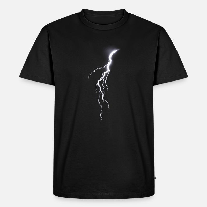 Lightning Bolt Blitz - Männer Premium Bio T-Shirt - Schwarz