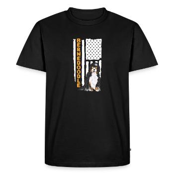 Chien Bernedoodle - T-shirt Premium bio Homme - noir - Devant - Nico (187cm)