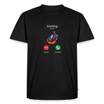 appel du karting - T-shirt Premium bio Homme - noir - Devant - Nico (187cm)