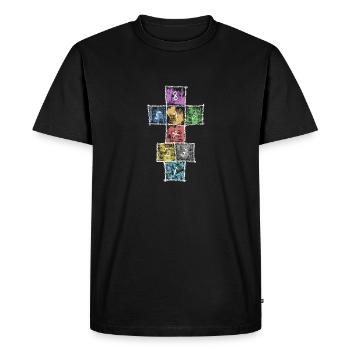 Jeu de rue - T-shirt Premium bio Homme - noir - Devant - Nico (187cm)