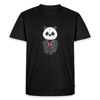PANDA GANGSTER - T-shirt Premium bio Homme - noir - Devant - Nico (187cm)