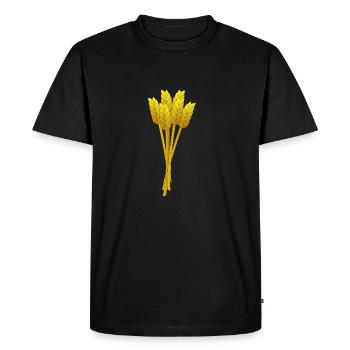 Paille - T-shirt Premium bio Homme - noir - Devant - Nico (187cm)