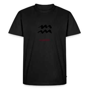 Zodiaque Verseau - T-shirt Premium bio Homme - noir - Devant - Nico (187cm)