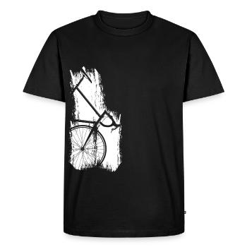 Vélo de course - T-shirt Premium bio Homme - noir - Devant - Nico (187cm)