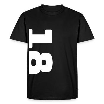 pour ses 18 ans - T-shirt Premium bio Homme - noir - Devant - Nico (187cm)