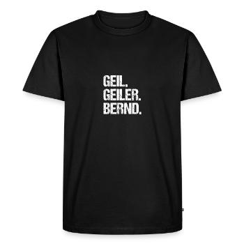 Bernd - Men's Premium Organic T-Shirt - black - Front - Nico (187cm)