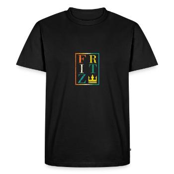 Fritz - Men's Premium Organic T-Shirt - black - Front - Nico (187cm)