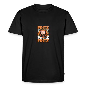 Leo Fritz - Men's Premium Organic T-Shirt - black - Front - Nico (187cm)