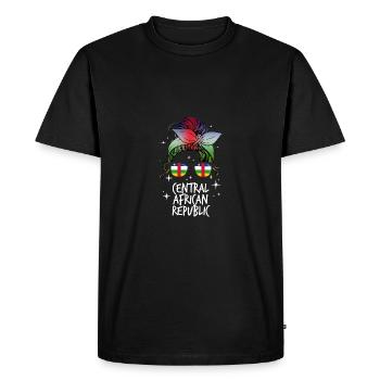 Central African Republic - Men's Premium Organic T-Shirt - black - Front - Nico (187cm)