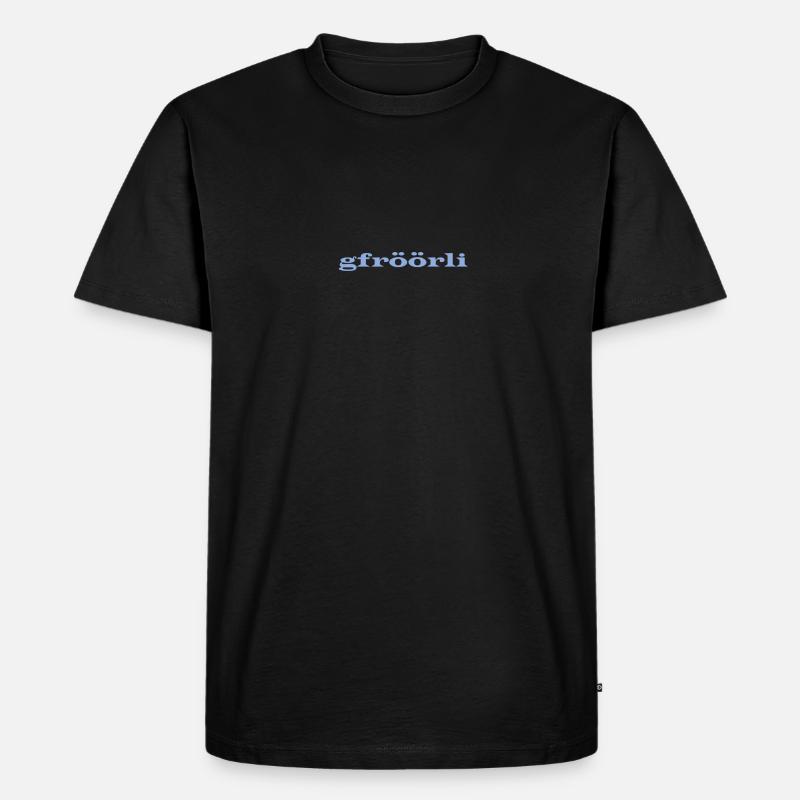 gfröörli - Männer Premium Bio T-Shirt - Schwarz