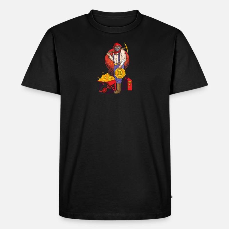 Bitcoin Miner - Männer Premium Bio T-Shirt - Schwarz
