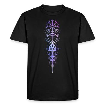 Helm of Awe Triskele Occult Viking Celts - Men's Premium Organic T-Shirt - black - Front - Nico (187cm)