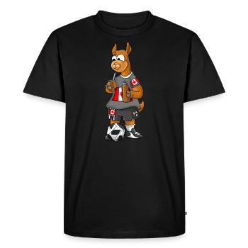 Fan Lama canadien - T-shirt Premium bio Homme - noir - Devant - Nico (187cm)