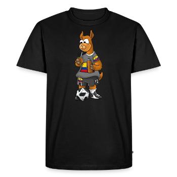 Fan Lama de l’Équateur - T-shirt Premium bio Homme - noir - Devant - Nico (187cm)