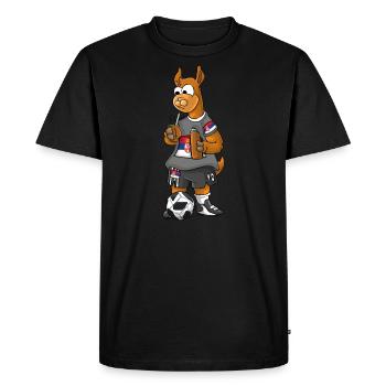 Serbie Fan Lama - T-shirt Premium bio Homme - noir - Devant - Nico (187cm)