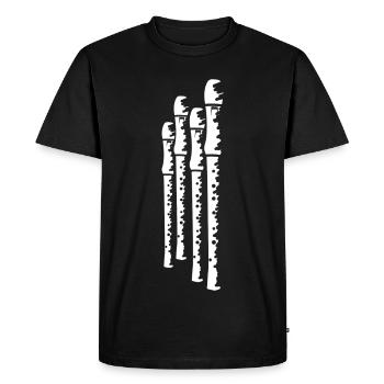 Flutes - Men's Premium Organic T-Shirt - black - Front - Nico (187cm)