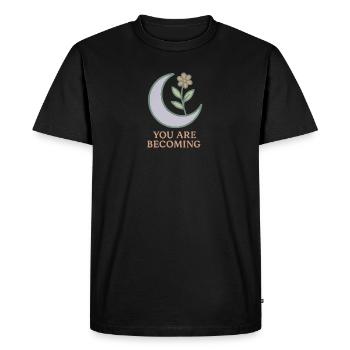 Moon Blossom: You Will Grow - Men's Premium Organic T-Shirt - black - Front - Nico (187cm)